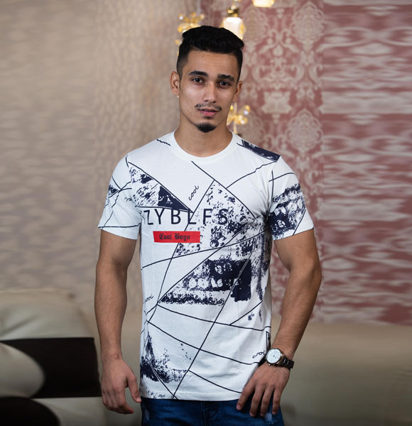Summer Comfortable Jersey Round Neck T-shirt For Men