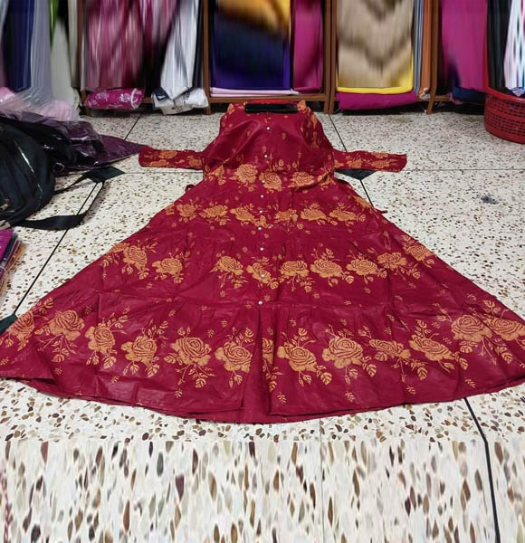 Readymade Screen Print Gown. (EF)