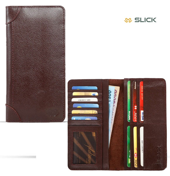 Maroon Leather Long Wallet SB-W118