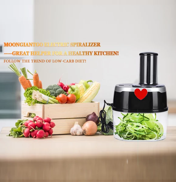 4 in 1 Electric Spiralizer Automatic Vegetable Slicer