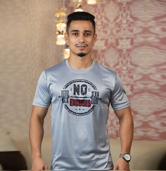 Summer Comfortable Jersey Round Neck T-shirt For Men