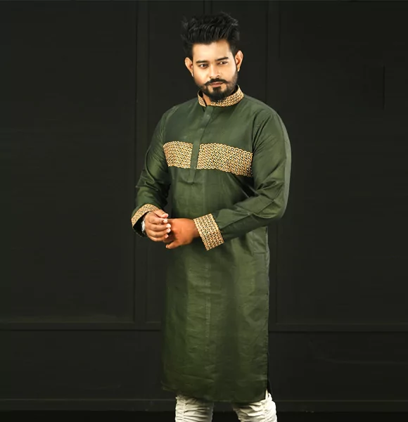 New Stylish Deep Color Cotton Panjabi for Men’s
