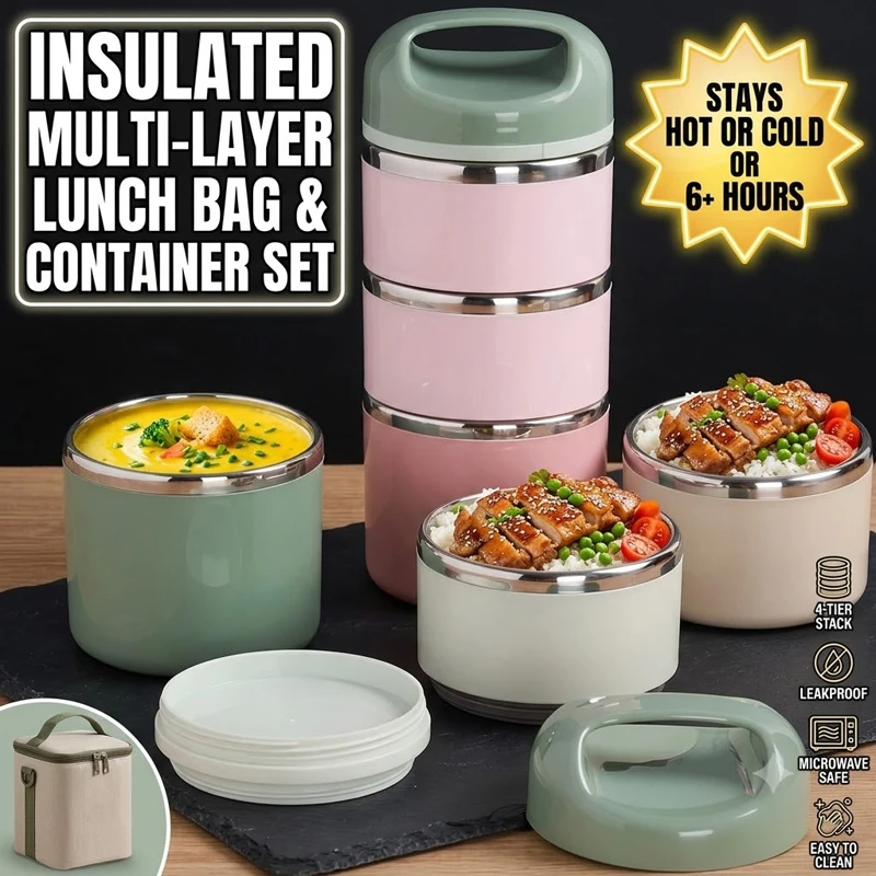 3.5 Layers 1.43L Stainless Steel Lunch Box