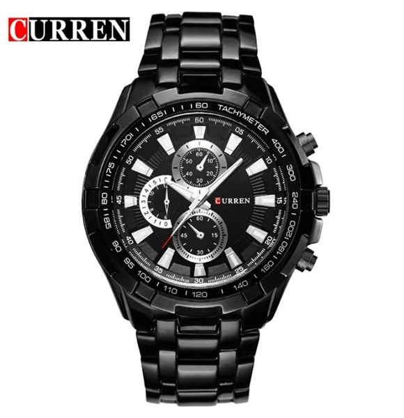 CURREN 8023 New Luxury Fashion Analog Military Sports Men Watches (Black) (ETC)