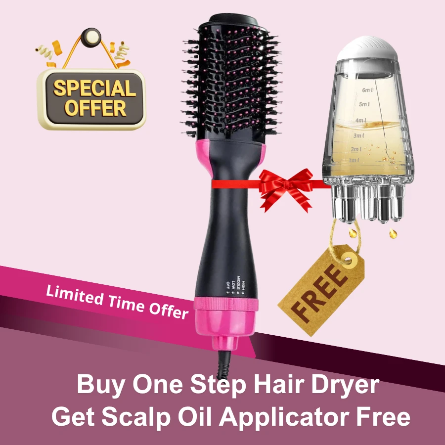 One Step Straightening Comb (1200 Watt) Three-in-One || One Step Hair Dryer and Volumizer 3 in 1