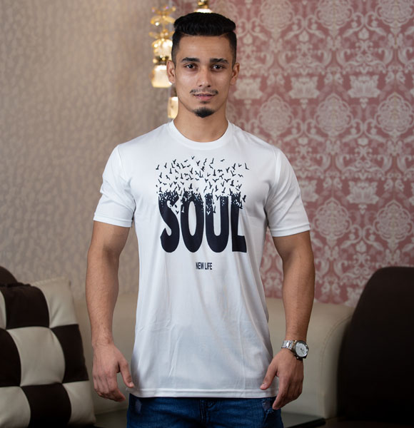 Summer Comfortable Jersey Round Neck T-shirt For Men