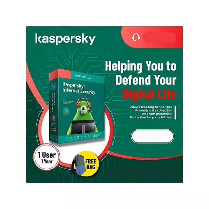 Kaspersky Internet Security (1 User 1 Year License PC / Mac) with Bag Free