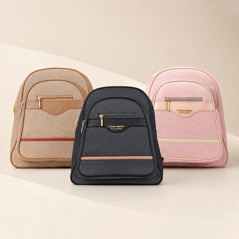 Premium Textured Synthetic Leather Backpack