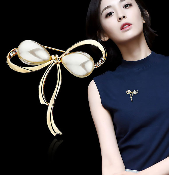 High-end Temperament Pearl Flower Brooch White Pink Tulip Bouquet Brooch Korean version Popular Accessories