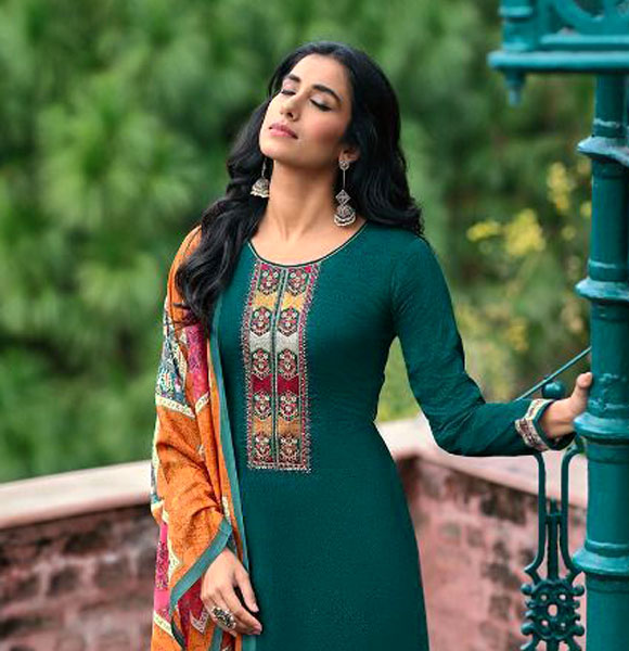 Original Indian Unstitched 3 Piece Salwar Kameez-CBU-840