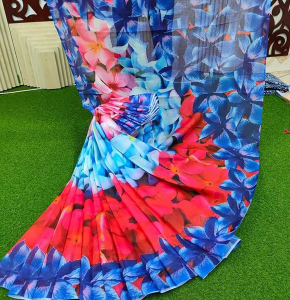 Digital Printed Colurful Saree (MSF)