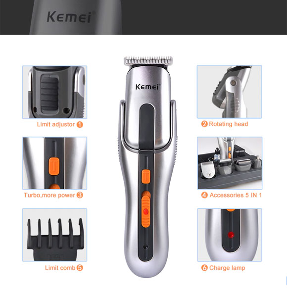 KM-680A Kemei 8 In 1 Grooming Kit