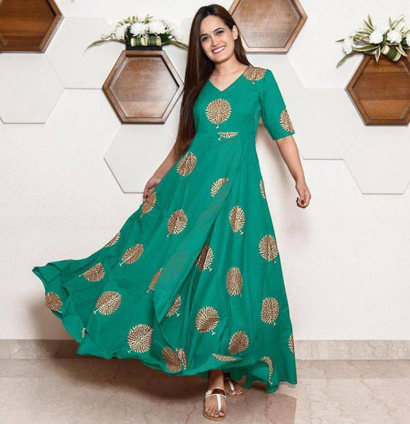 One Piece Readymade Kurti For Woman-Light Green