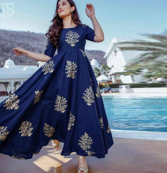 One Piece Readymade Kurti For Woman-Blue