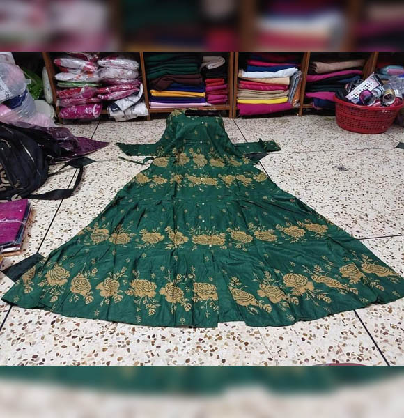 Readymade Screen Print Gown. (EF)