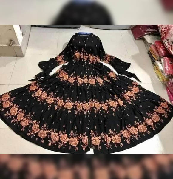 Readymade Screen Print Gown. (EF)