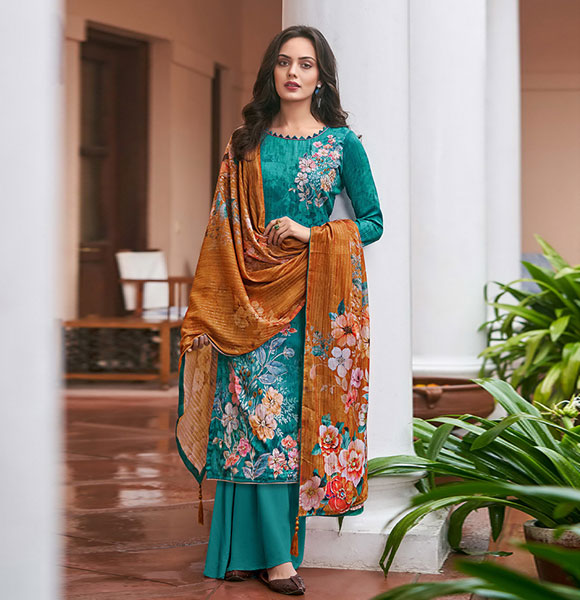 Original Indian Unstitched 3 Piece Salwar Kameez-CBO-854