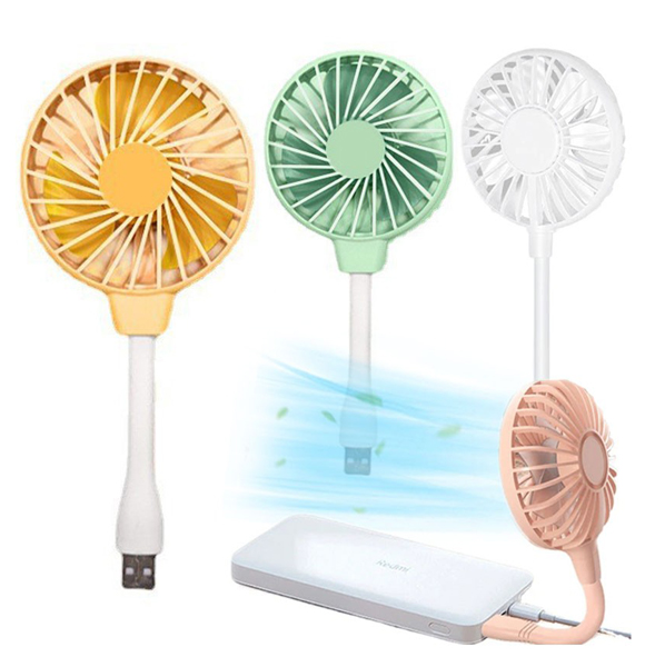 Small Handheld Fan USB Rechargeable Fan Mini Desktop Office Mute USB Charging Portable Silent Office Table Small Fan Outdoor-Random color (DS)
