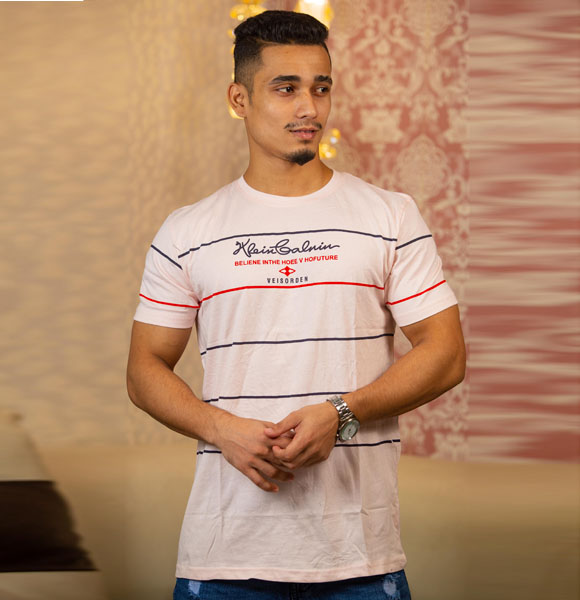 Summer Comfortable Jersey Round Neck T-shirt For Men