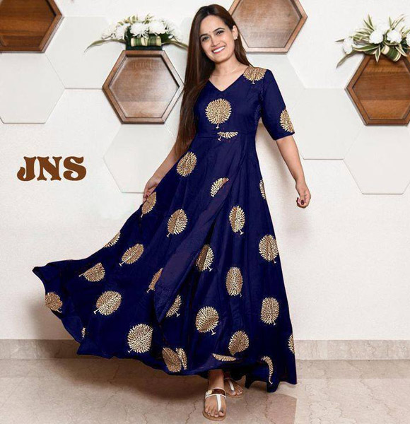 One Piece Readymade Kurti For Woman-Deep Blue