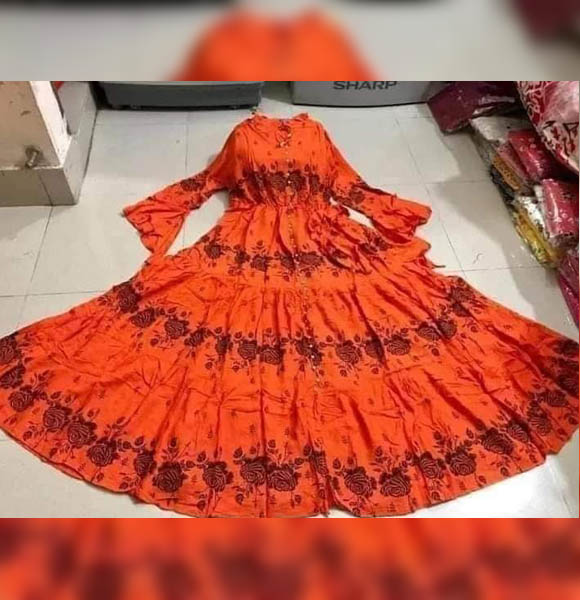 Readymade Screen Print Gown. (EF)