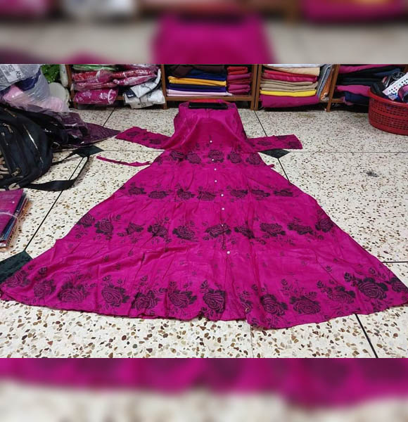 Readymade Screen Print Gown. (EF)