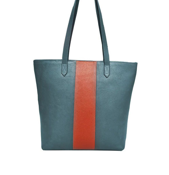 Sky Blue Leather Tote Bag SB-LG209