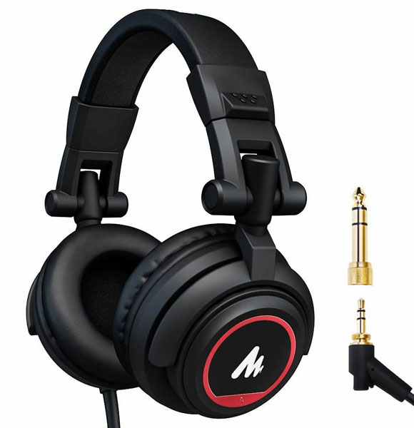 Maono AU-MH501 Professional Studio Monitor Headphone, Over Ear With 50mm Driver For Gaming, DJ, Studio And Microphone Recording