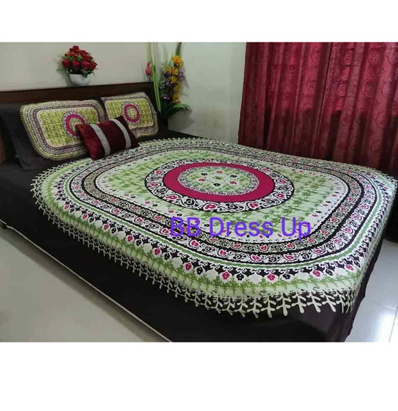 Premium Quality Queen Size Printed Bed Sheet