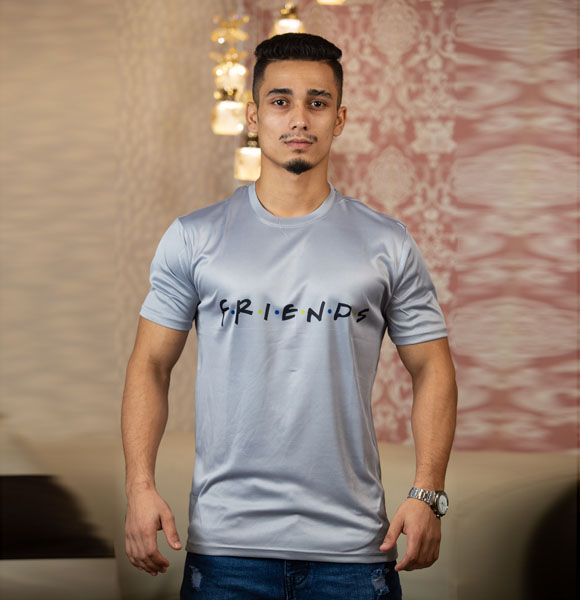 Summer Comfortable Jersey Round Neck T-shirt For Men