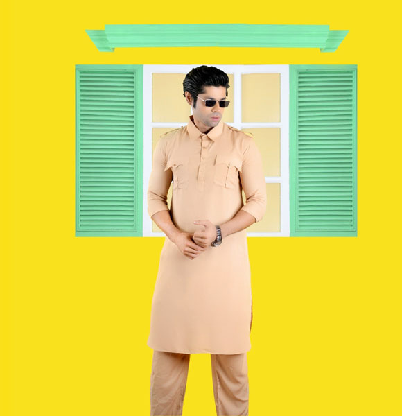 Eid Collection Stylish Kabli Set for Men (Cream Color)