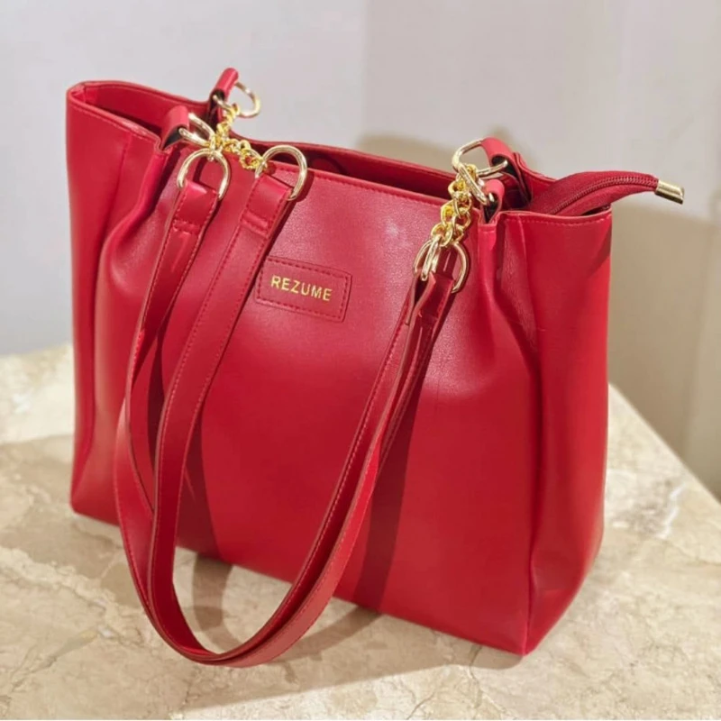 Signature Classic Shoulder Women's Tote Bags (Maroon)