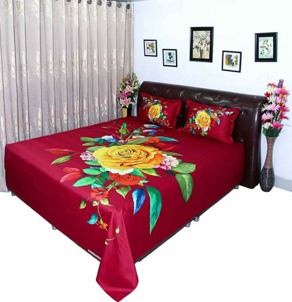 Premium Quality Queen Size Printed Bed Sheet