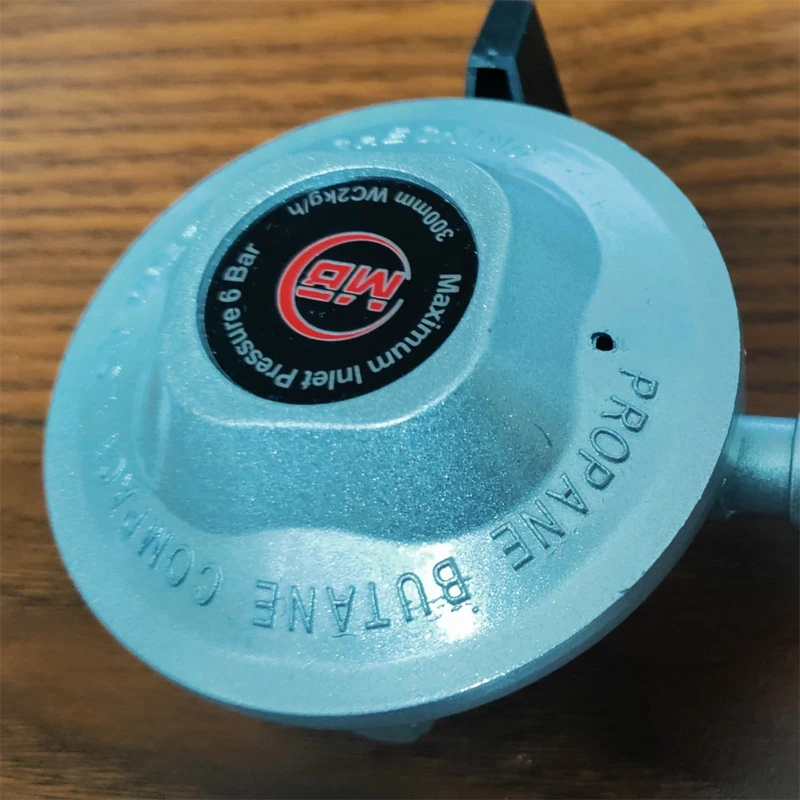 MB Silver Low Pressure LPG Gas Regulator, 22mm.