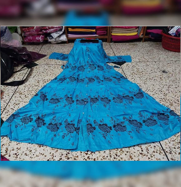 Readymade Screen Print Gown. (EF)