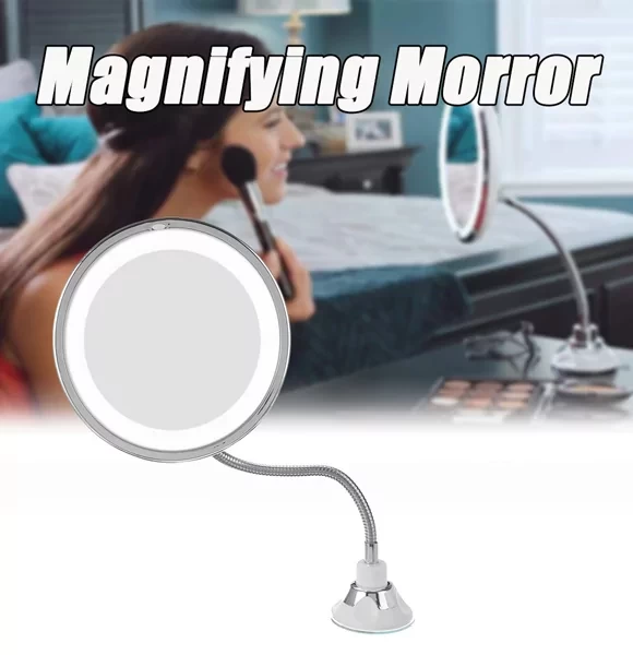 10x Magnifying Makeup Mirror 7" With LED Light