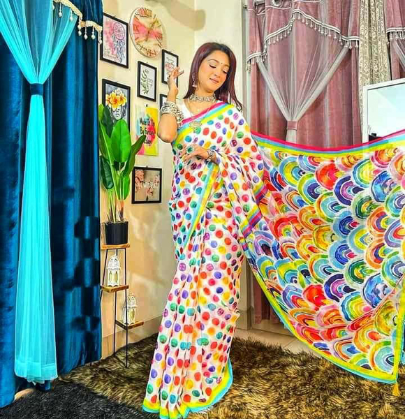 Digital Printed Colurful Saree (MSF)