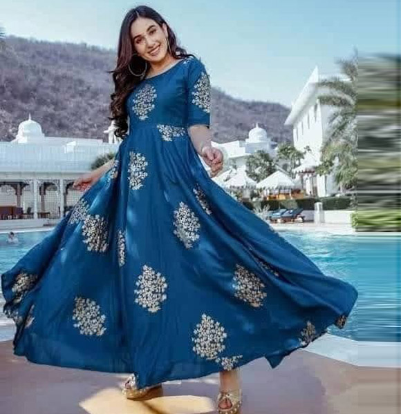 One Piece Readymade Kurti For Woman-Light Blue