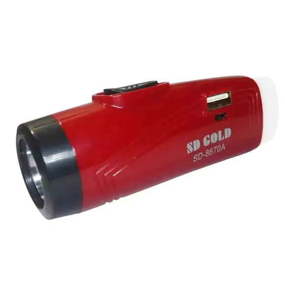 Rechargeable LED Flash SD 8670A Torch Light With Table Lamp With powerbank Use 18650 Battery (RUB)