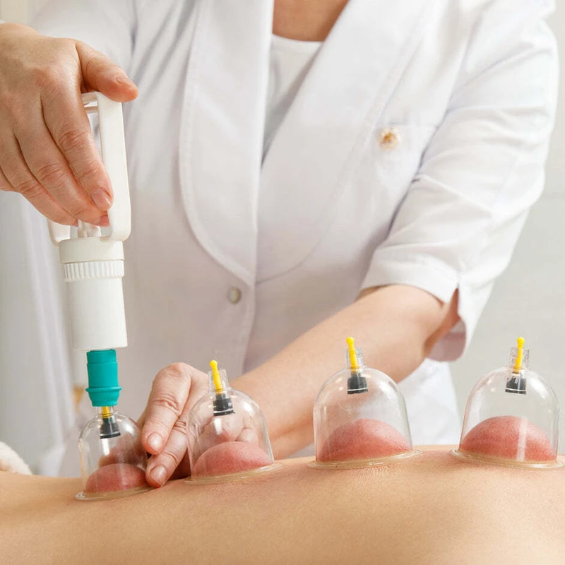 12 Pcs Massage Cans Cups Vacuum Cupping Kit
