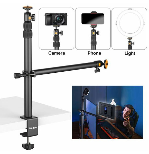 Ulanzi VIJIM-LS02 Camera Desk Mount Stand With Auxiliary Holding Arm