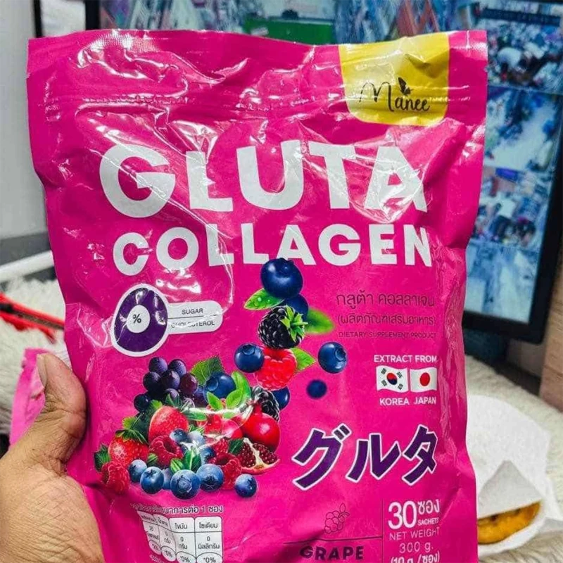 Manee Gluta Collagen Pink Juice – 1 Pack (30 Sachets)