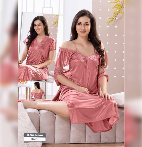 Two Part Nighty Set (Pink)