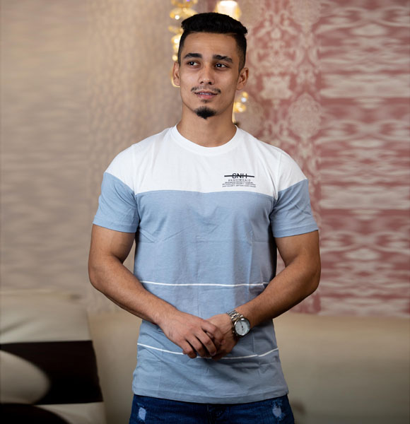 Summer Comfortable Jersey Round Neck T-shirt For Men