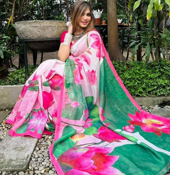 Digital Printed Colurful Saree (MSF)