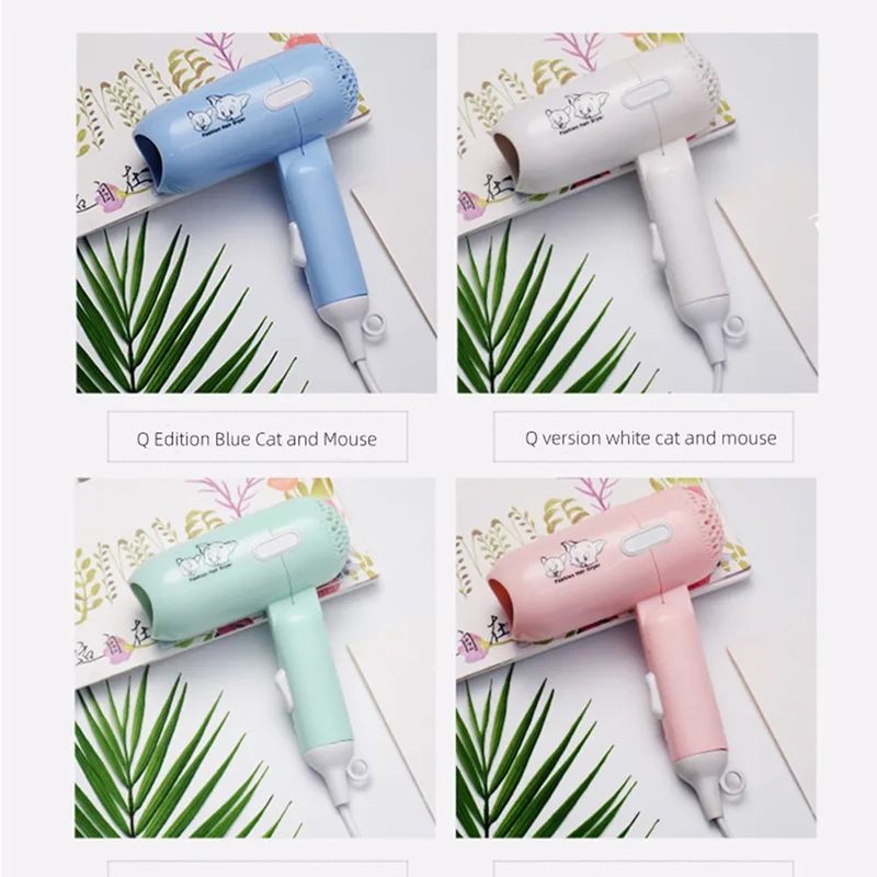 Cartoon Fashion Hair Dryer for Children/Students/Dormitories/Travel Portable Foldable 2-speed Home Hair Dryer