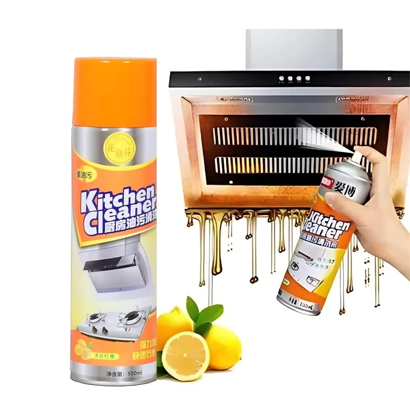 Kitchen Oil Stain Cleaner 500ml Kitchen Cleaner Foam Cleaning Spray