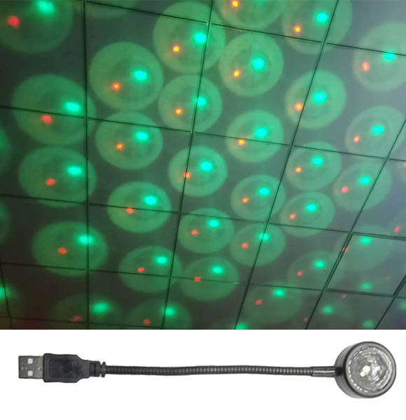 Multi Color DJ USB LED Car Interior Lighting Kit Atmosphere Light Neon Colorful Lamps Interesting Portable Accessories (DS)