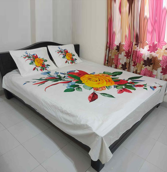 Premium Quality Queen Size Printed Bed Sheet