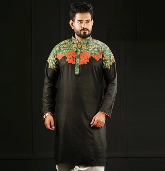 Stylish Light Black Panjabi for Smart Guys